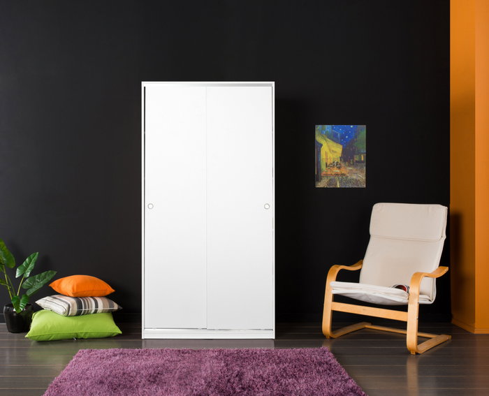 Hanah Home Armario de Puertas Correderas Blanco Swd-431-By-2 Hanah Home Armario de Puertas Correderas Blanco Swd-431-By-2